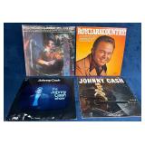 4 Country Music Vinyl Records Johnny Cash,Roy Clar