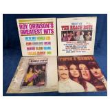 4 Vinyl Records: Roy Orbison, The Beach Boys, The