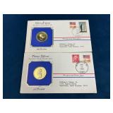 Gold Plated Presidential Commemorative Medals with