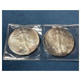 1992 American Silver Eagle Coins ï¿½ Set of Two