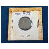 1909 Lincoln Wheat Cent Coin in Cardboard 2ï¿½2 Hold