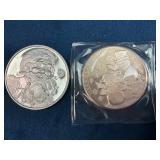1999 Silver Rounds Featuring Santa, Snowman, and P