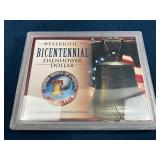 1976 Eisenhower Bicentennial Dollar in Display Cas