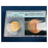 1903-S $10 Liberty Head Gold Coin Graded MS-60 by