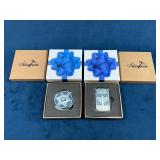 Two 1 oz .999 Fine Silver Coins with Holiday Motif