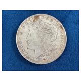 1921 Morgan Silver Dollar with George Washington Q