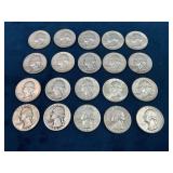 20, 90% Silver Washington Quarters