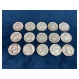 14 90% Silver Quarters (1930s-1960s)