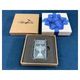1 Troy Oz .999 Silver Bar with Menorah Design by S