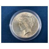 1925 Peace Silver Dollar in Protective Case