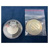 Two 1 oz .999 Silver Coins Featuring Police and Pa