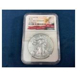 2016 American Eagle Silver Dollar MS70 NGC 30th An