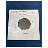 1881 Indian Head Cent in Very Good Condition