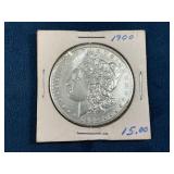 1900 Morgan Silver Dollar Coin in Holder