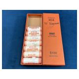 Box Containing $70 in Rolled Quarters