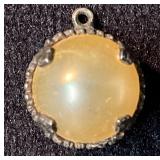 Sterling Silver and Faux Pearl Charm or Pendant