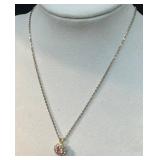 Gold-Tone Necklace with Genuine Austrian Crystal P