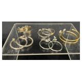 Silver- and Gold-Tone Hoop and Cuff Earrings