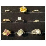 9 Rings in Sizes 2  9 With Various Designs and Ma