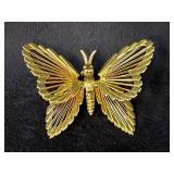 Monet Gold-Tone Butterfly Brooch with Filigree Win