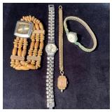 Four Mixed Watches Including GG Quartz, Anne Klein