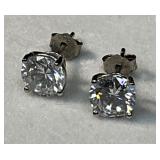 Sterling Silver Cubic Zirconia Stud Earrings