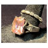 Two Sterling Silver Rings Marked 925