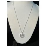 Sterling Silver Pendant, Necklace, and Ring Set wi