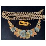 Vintage Crocheted and Ribbon Floral Accessories