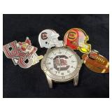 USC Gamecocks Collectible Pins and Watch Face