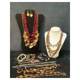 Costume Jewelry Collection with Necklaces, Bracele