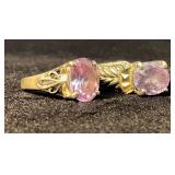 Sterling Silver Rings with Amethyst Stones, Sizes