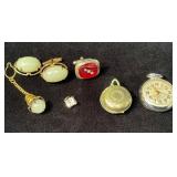 Vintage Jewelry and a Pocket Watch with Enamel Acc