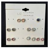 Lauren Conrad Stud Earring Set with 9 Pairs in Gol