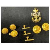 United States Navy Uniform Insignia with Buttons a