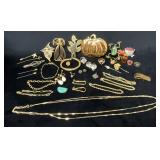 Costume Jewelry Including Necklaces, Rings, Brooch