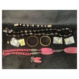 Jewelry Lot with Necklaces, Bracelets, Earrings, a