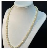 Cultured Pearl Necklace with Sterling Silver Clasp
