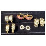 Gold-Toned and Gemstone Embellished Earrings