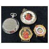 Four Watches Including Pocket Watches and Basketba