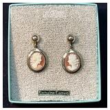 Genuine Cameo Drop Earrings in Original Lachiotte