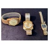 Three Vintage Watches Including Louis, Bulova, and
