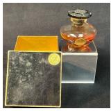 Vintage Caron Perfume Bottle with Box and Lid