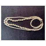 Pearl Necklaces and Bracelet with Various Clasps