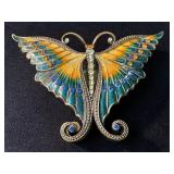 Colorful Butterfly Enamel and Rhinestone Trinket B