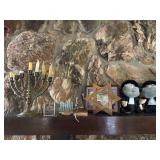 Judaica Decor Items Featuring Menorahs and Star of