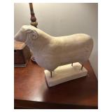 Heavy Sheep Statue on Base with Water Bottle for S