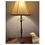 Brass and Metal Table Lamps with Fabric Shades