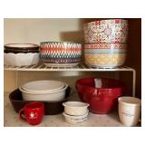 Ceramic Bowls, Mugs, and Serving Ware From Various
