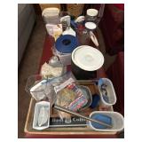 Kitchenware Lot With Containers, Utensils, and Acc
